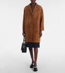 Замшевое пальто Prada, коричневый - фото 6