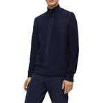 HUGO BOSS Кардиган с вышитым логотипом на молнии, Dark Blue - фото 6