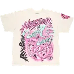 Футболка Hellstar No Guts No Glory 'White/Pink', белый - фото