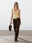 Ребристый топ с вырезом Massimo Dutti, Washed - фото