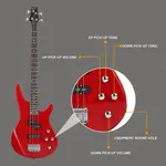 Бас-гитара Glarry GIB 4 струны полноразмерная - красная - фото 8