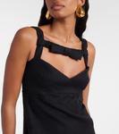 Твидовое мини-платье с бантом Patou, черный - фото 4