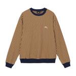 Лонгслив Stussy Vertical Striped Long-Sleeve, Navy - фото