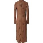 Платье из жоржета PINKO, коричневый - фото 4