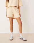 Короткие шорты из кофты-транслэка ASOS DESIGN цвета пахты - фото 2