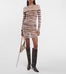 Полосатое мини-платье с логотипом x knwls Jean Paul Gaultier, мультиколор - фото 2
