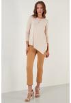 Блузка ASYMMETRIC CUT CREW NECK LELA, цвет stone - фото 2
