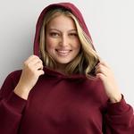 Джерси с капюшоном Juniors' plus size oversized So, Black Luxe - фото 3