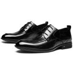 Мужские туфли FAPAI черные на низком каблуке - фото 3