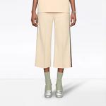 Брюки женские Gucci с полосками по бокам, кремовый - фото 3