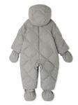 Bonpoint дутый ромпер с капюшоном, серый - фото 2