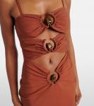 Платье макси с ажурными вырезами Orbit Christopher Esber, Coconut Shell - фото 5