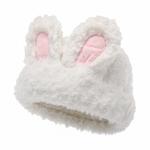 FREE RABBITⅡ Плюшевая женская шапка бини, White - фото 7