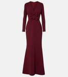 Платье-футляр с бантом Elie Saab, Burgundy Bliss - фото
