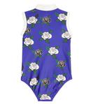 Цветочный купальник Mini Rodini, синий - фото 4