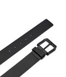 Ремень мужской Replay кожаный с логотипом на пряжке, черный - фото 2