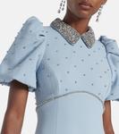 Платье от Амери с декоративными рукавами и буфами Rebecca Vallance, Pale Blue - фото 4