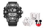 Disney Часы Mickey Series Electronic Movement Silicone Strap Watch Men's Watch Gray Dial - фото 2