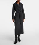 Пальто-халат из девственной шерсти Poldo S Max Mara, Dark Grey - фото 6