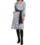 Тампрон платье с длинным рукавом в черно-белом цвете Hinson Wu - фото