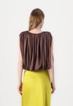 Топ ALDA DRAPED CROPPED Malina, коричневый - фото 3