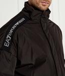 Куртка мужская Ea7 короткая с фирменным принтом, черный - фото 4