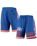 Мужские шорты Cade Cunningham Blue Detroit Pistons Player Replica Pro Standard - фото