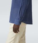 Никель льняная рубашка Fedeli, темно-синий - фото 6