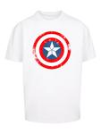 Футболка F4NT4STIC Marvel Captain America Distressed Shield, белый - фото