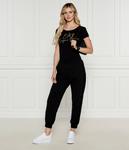 Спортивные штаны женские Ea7 джоггеры на кулиске, черный - фото 2