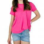 Джинсовые шорты для девочки с разноцветными горошинами в синем цвете Tractr - фото 3