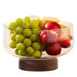 Тарелка KAWASIMAYA, Acacia Raised Base Fruit Bowl Small Size (Transparent) - фото 2
