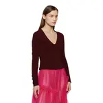 Женский свитер бордового цвета LACOSTE - фото 3