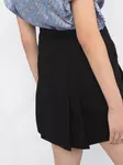 Юбка мини со складками SANDRO, черный - фото 3