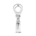 Шарм Rose Heart Padlock Dangle Pandora, стерлинговое серебро - фото 4