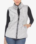 Женский жилет из шерпы на молнии White Mark, серебряный - фото