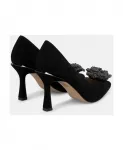 Туфли на каблуке с цветочным рисунком Alma En Pena, черный - фото 3