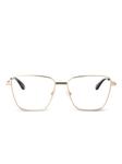 Alexander McQueen Eyewear square-frame очки, золотой - фото