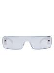 Alaïa солнцезащитные очки-маска, серебристый - фото