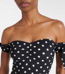 Купальник в горошек Karla Colletto, Black / White - фото 4