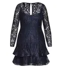 Платье Plus Size Lace Lover CITY CHIC, синий - фото 4