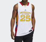 Баскетбольная майка мужская белая Adidas, белый - фото 3