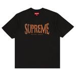 Топ Supreme Flocked Washed Short-Sleeve Top, Black - фото