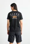 Футболка с логотипом Alpha Industries, Black - фото
