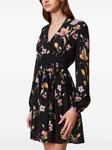 TWINSET платье мини с цветочным принтом, черный - фото 3