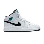 Кроссовки Air Jordan 1 Retro Mid GS 'Hyper Jade', белый - фото
