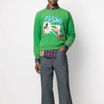 Свитшот женский Gucci, зеленый - фото