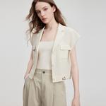 ELLE Рубашка Women's Ecru Lapel Moderate - фото 6