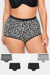 5 шт шорт с изображением животных Yours Curve, черный - фото