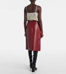 Кожаная юбка миди Chloé, Dark Ruby - фото 3